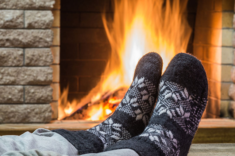 Dearfoams fireplace warm socks