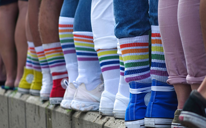 True Equality rainbow socks