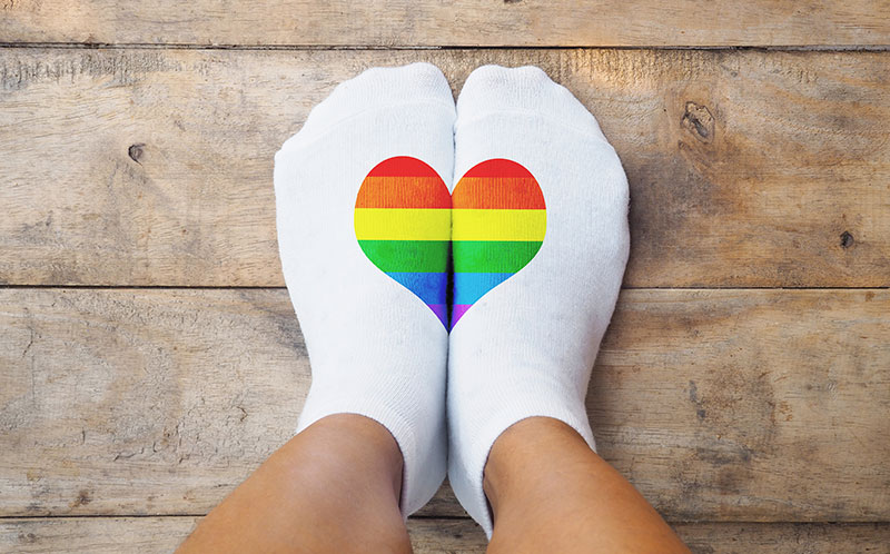True Equality Rainbow Hear Socks